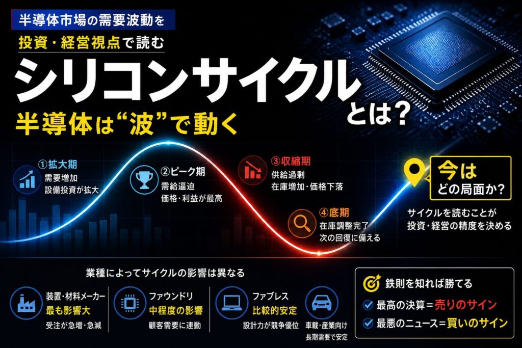 シリコンサイクルとは｜半導体市場の需要波動を投資・経営視点で読む
