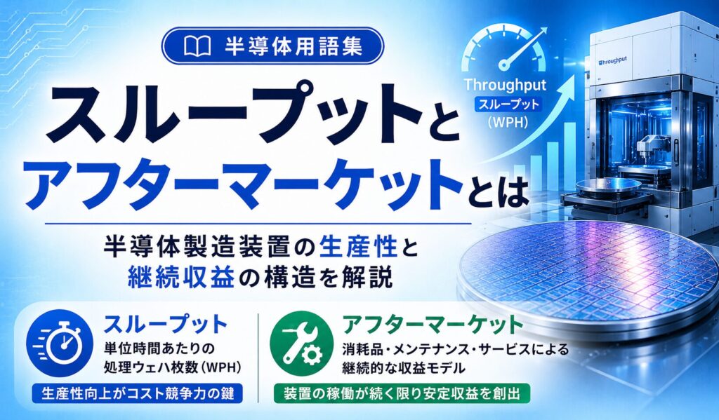 スループットとアフターマーケットとは｜半導体製造装置の生産性と継続収益の構造