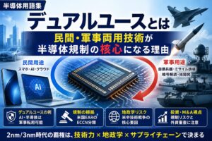 デュアルユースとは｜民間・軍事両用技術が半導体規制の核心になる理由