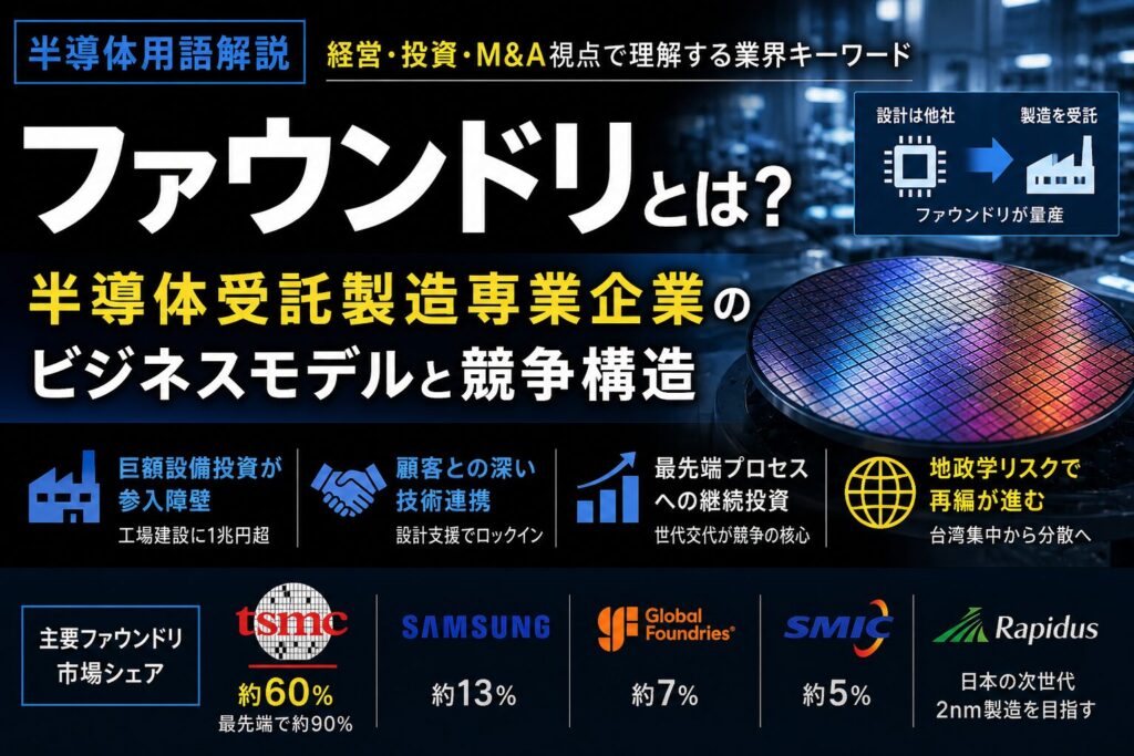 ファウンドリとは？｜半導体受託製造専業企業のビジネスモデルと競争構造