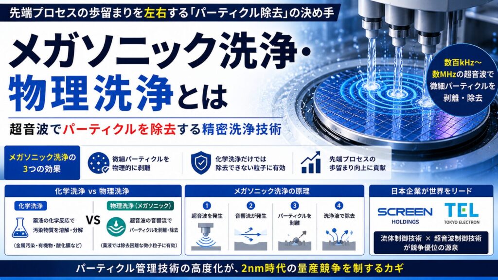 メガソニック洗浄・物理洗浄とは｜超音波でパーティクルを除去する精密洗浄技術