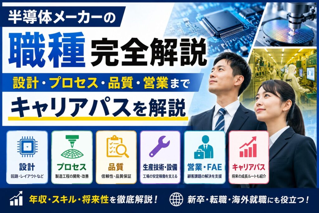 半導体メーカーの職種完全解説